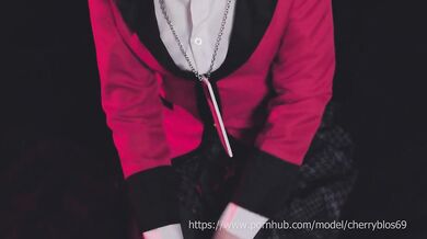 Jabami Yumeko cosplay gets throat fucked raw in anime uniform