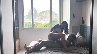 Tourist from Rio gets slowly fucked doggy style deep and hard