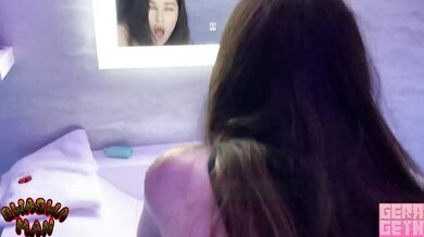 Hard Rough Fuck with Slutty Beauty in Public Restroom big dick creampie