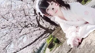 Small tits japanese girl destroyed in cherry blossom sex session