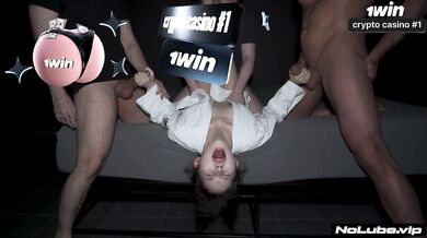 Her first gangbang Japanese cutie gets destroyed raw hardcore