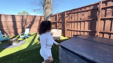 Nympho GF Sucks And Tittyfucks Your Cock In Hot Tub