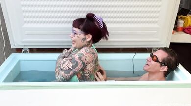 Tattooed babe claws cum while riding thick cock compilation