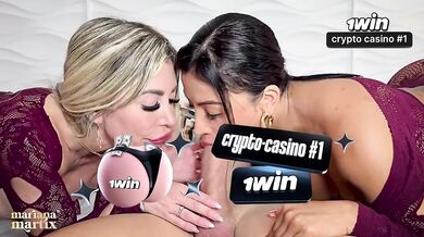 Rough threesome with two voluptuous whores and a massive cock
