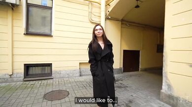 Nympho babe fists random dude rough throat sloppy blowjob creampie