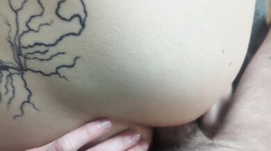 Him stuffing his thick cock up my tattooed ass till I scream in doggy style