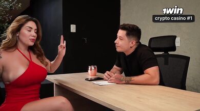 My boss's thick cock fucks my blonde pussy raw until we're overflowing with his hot milk