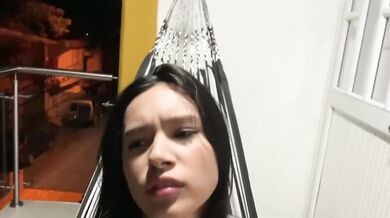 Public balcony anal with 18 year old latina riding big cock until passersby stare