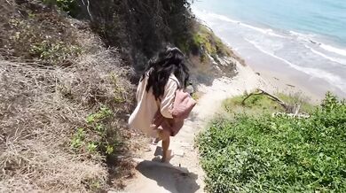 Brother's wife gets railed at nude beach by cheating latina milf Cami Strella