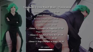 Tatsumaki Gets Fucked Raw Cute Green Haired Cosplay Slut Takes Creampie Loads