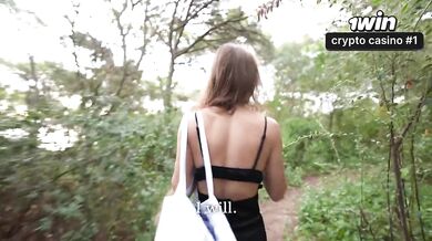 Anal with a stranger in the forest public creampie deepthroat