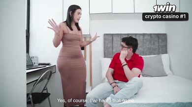 Divorced MILF deep throats virgin nerd into wealth roleplay cumshot