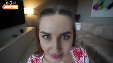 Kira begs for my big cock deep creampie riding her hard rough POV
