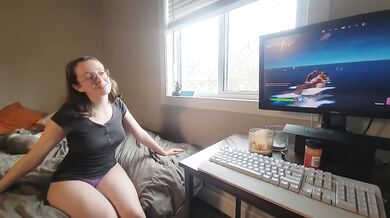 Step Sis Steals My Fortnite Destroys My Game with Sloppy Deepthroat