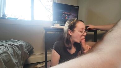 Step Sis Steals My Fortnite Destroys My Game with Sloppy Deepthroat