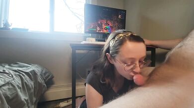 Step Sis Steals My Fortnite Destroys My Game with Sloppy Deepthroat