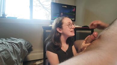 Step Sis Steals My Fortnite Destroys My Game with Sloppy Deepthroat