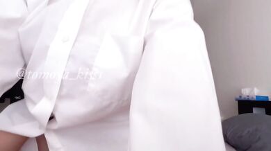 She rides me raw in her office before work cowgirl style with massive tits and messy office suit