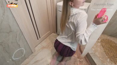 Hot stepsister gets destroyed with dildo and stepbrother