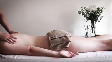 Massage gone wild destroyed her small tits gushing orgasm