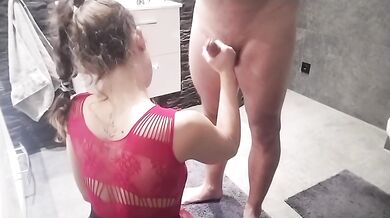 stepfather fucks stepdaughters in the bathroom