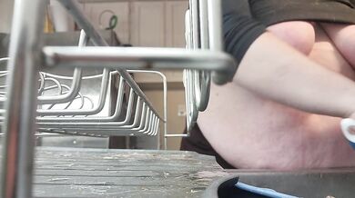 What would you do to this NAUGHTY MILF Washing dishes like this?