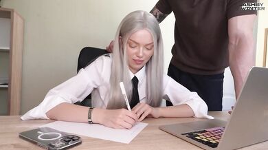 Tutor ruined the young student with his big dick during class
