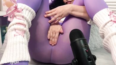 ASMR in my leggings squirted till she screams