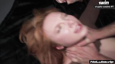 Redhead cutie lets you try her pussy choked and screaming big dick raw hardcore