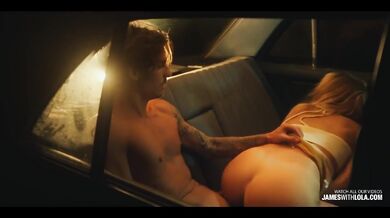 Hot romantic couple destroyed in vintage car backseat south Portugal