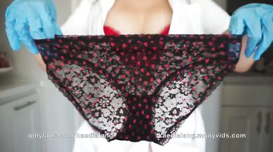 Asian nurse panties ruined by busty tease