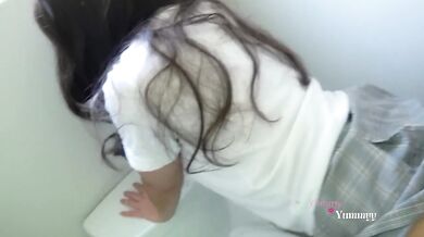 Teacher pulls down my panties late to class panty soaked in bathroom