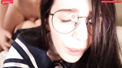 Step sis gets ass ate then fucked hard in schoolgirl uniform POV