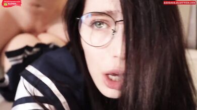 Step sis gets ass ate then fucked hard in schoolgirl uniform POV