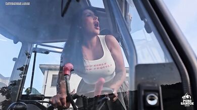 Italian farmer brutal fucks Colombian outdoors huge cock deep throat cum load