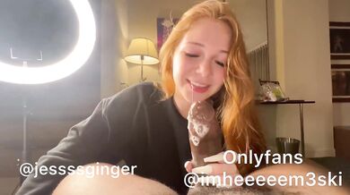 Ginger redhead bbc first time creampie blowjob doggy style