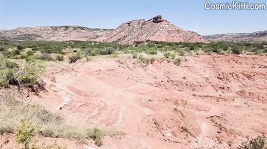 Naked hiking sweat tease glistens giant blonde cougar strips solo on trails