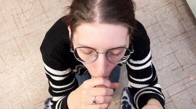 Ukrainian glasses teen POV cumshot compilation raw homemade blowjob tease