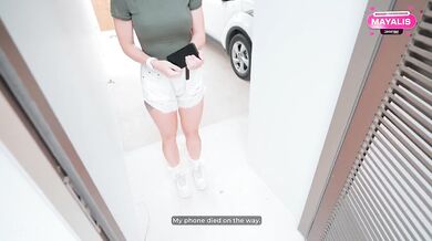 Soaked curvy teen begs to get stuffed full with stranger's big cock