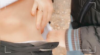 Random stranger fingers petite teen to screaming camping orgasm