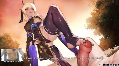 Blonde succubus kunoichi wrecks big dick worshipping her feet while force creampie