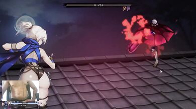 Blonde succubus kunoichi wrecks big dick worshipping her feet while force creampie
