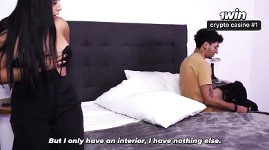 Stepmom shares bed post trip big tits ruined by cum dripping stepson