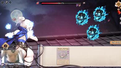 Look at her demon face while we brutalize her tight kunoichi pussy