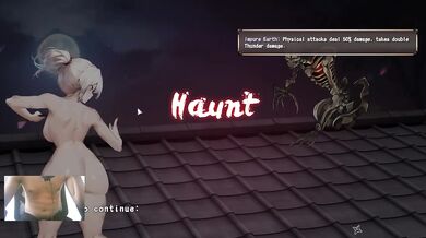 Look at her demon face while we brutalize her tight kunoichi pussy
