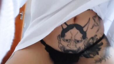 Naughty Rimjob Facesitting Prostate Massage with Full Body Tattoo