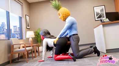 Hot secretary Moranguete gets anal fucked in tight skirt while cheating on boyfriend