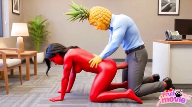 Hot secretary Moranguete gets anal fucked in tight skirt while cheating on boyfriend