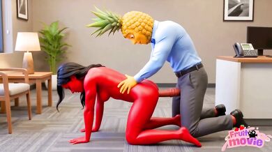 Hot secretary Moranguete gets anal fucked in tight skirt while cheating on boyfriend
