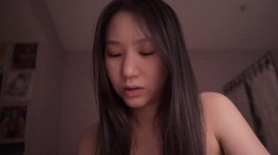 Cute Asian girl ASMR whispers Bible instructions while trembling alone
